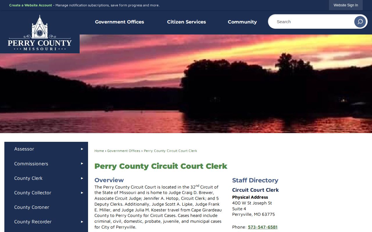 Perry County released inmate court record guidance